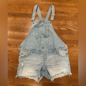 Maternity Light Blue Denim Overalls